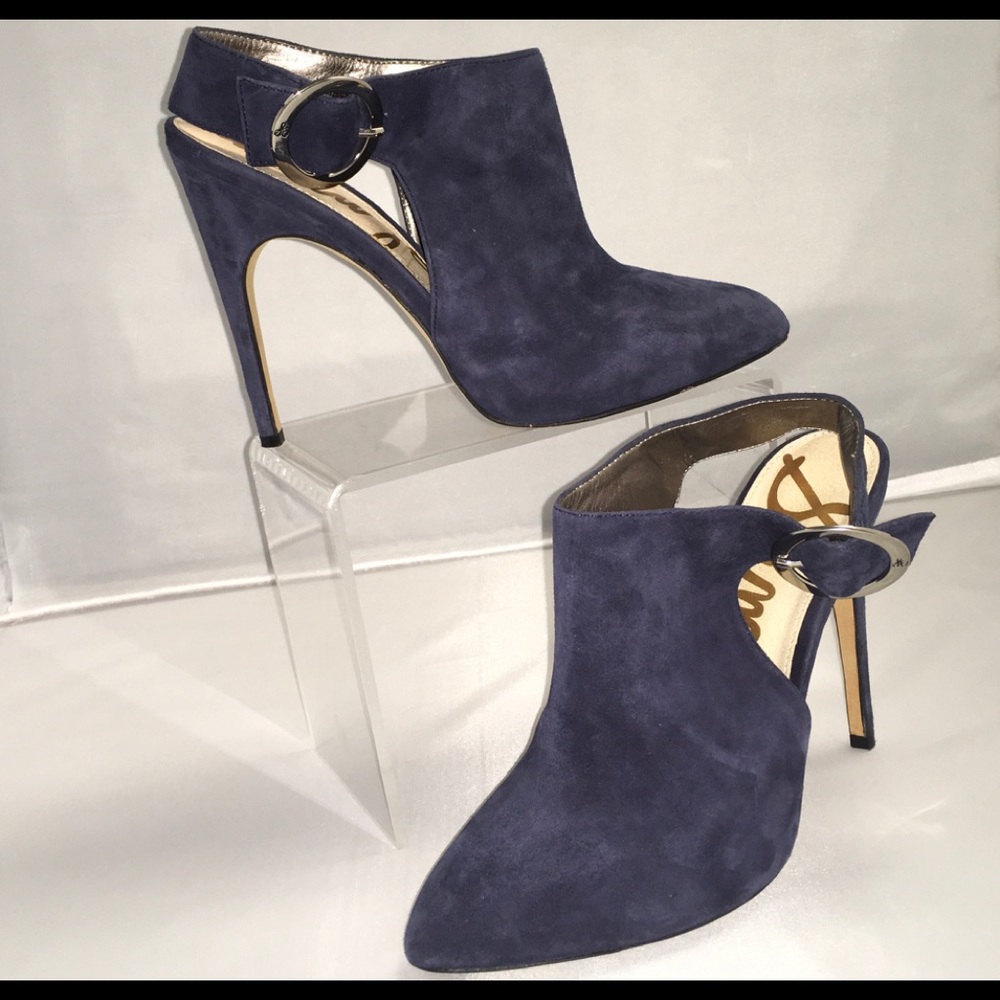 Sam Edelman New York Navy Blue 5” Suede Bootie